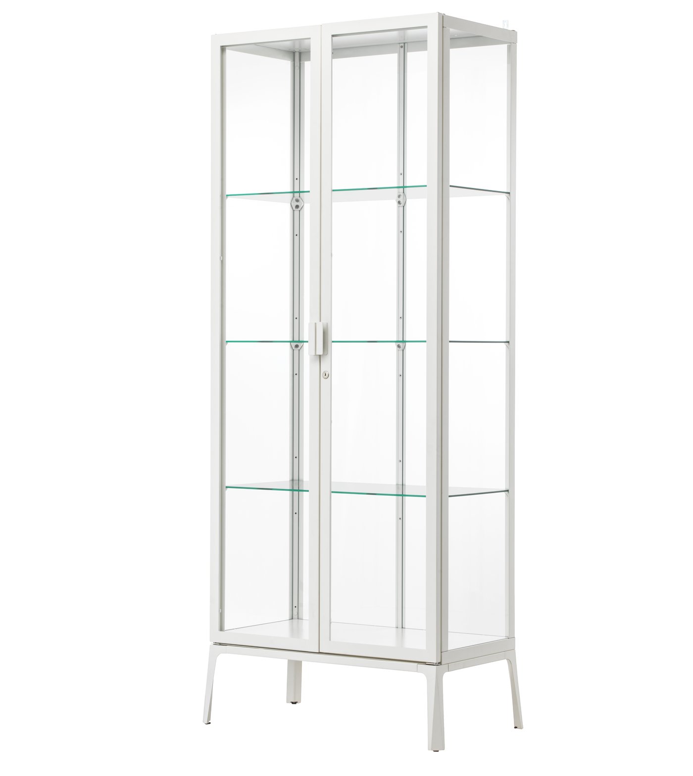 шкаф-витрина, белый, 73x175 см