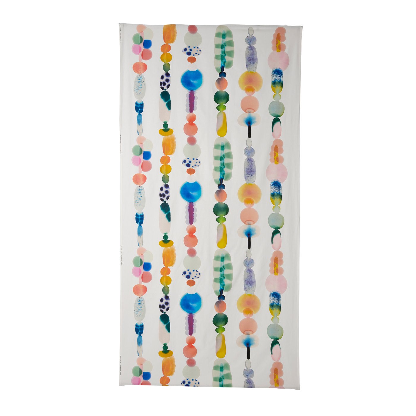 Отрез ткани, белый/разноцветный мелкий рисунок, 150x300 см