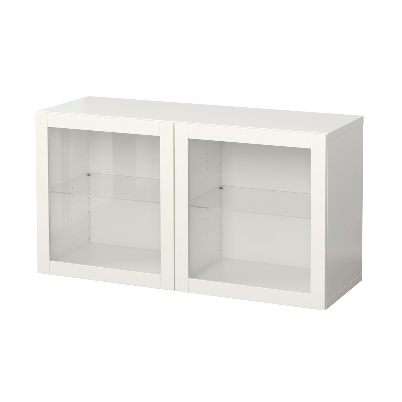 Комбинация настенных шкафов, белый/Sindvik прозрачное стекло, 120x42x64 см