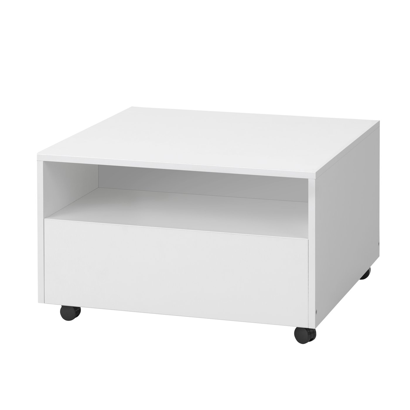 Журнальный стол, белый, 65x65 см
