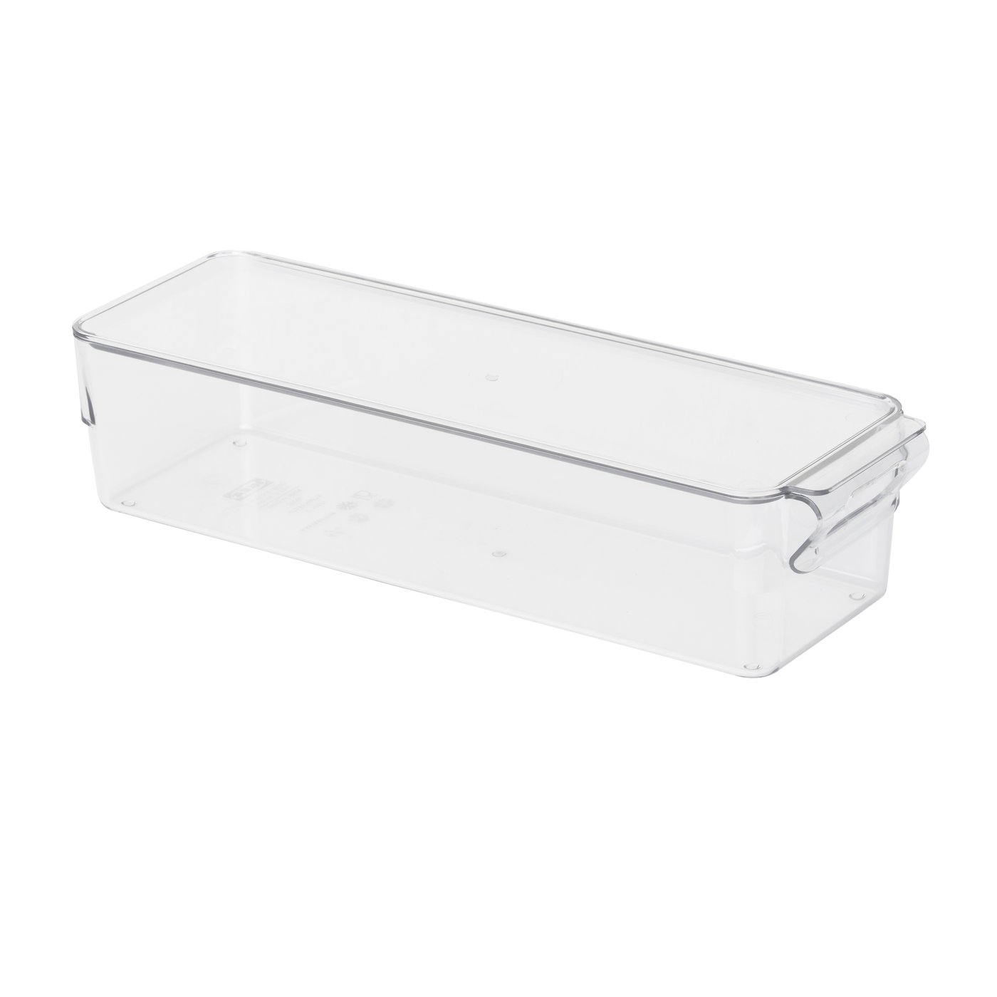 Контейнер для холодильника, прозрачный, 32x10x8 см