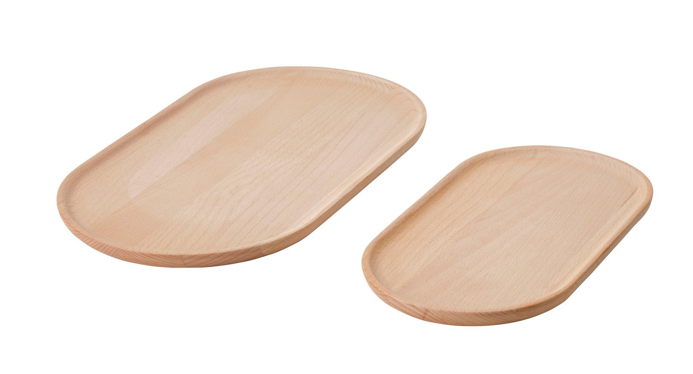 Сервировочный поднос, 2 шт., бук