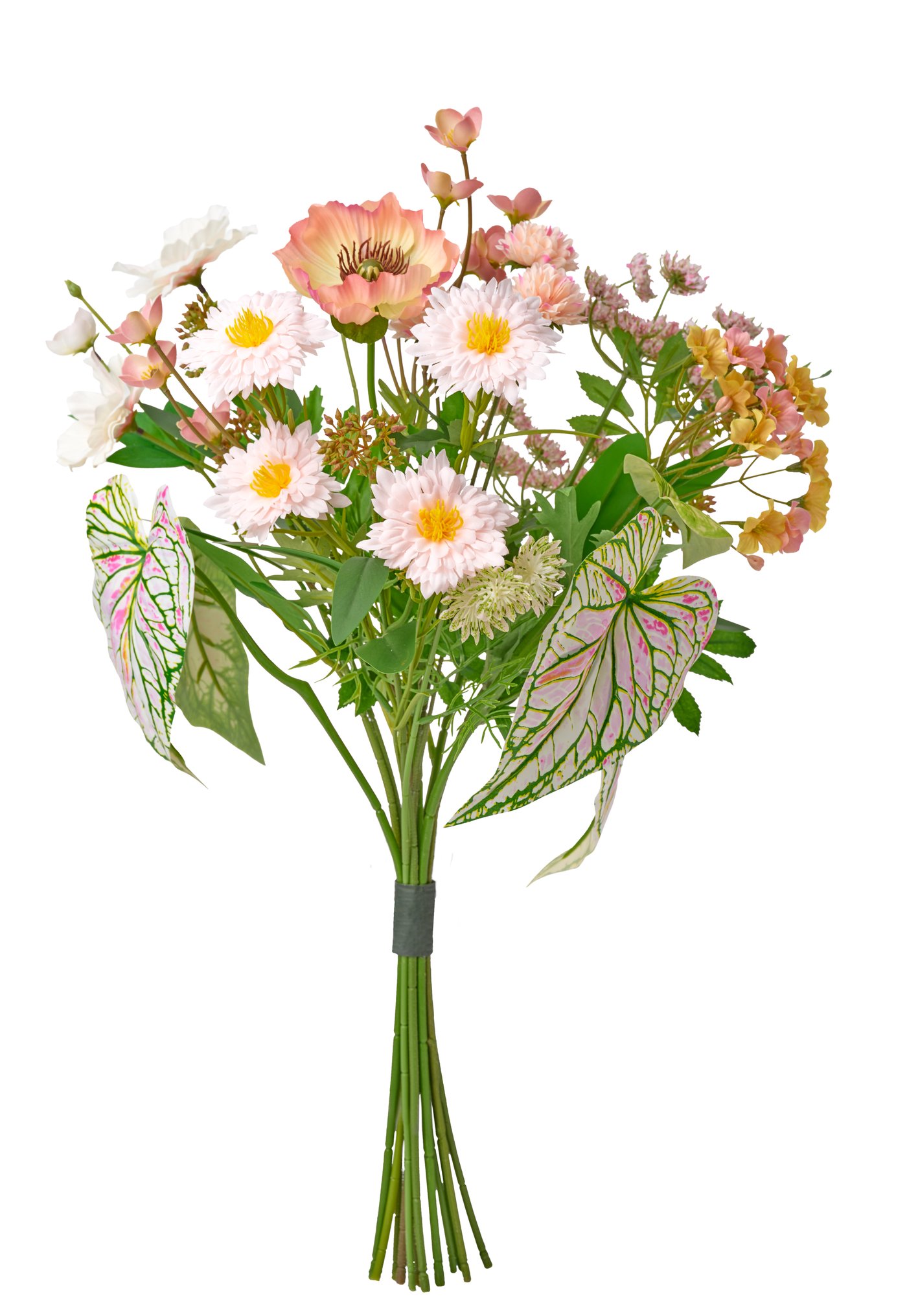 Искусственный букет, д/дома/улицы/розовый/белый, 60 см