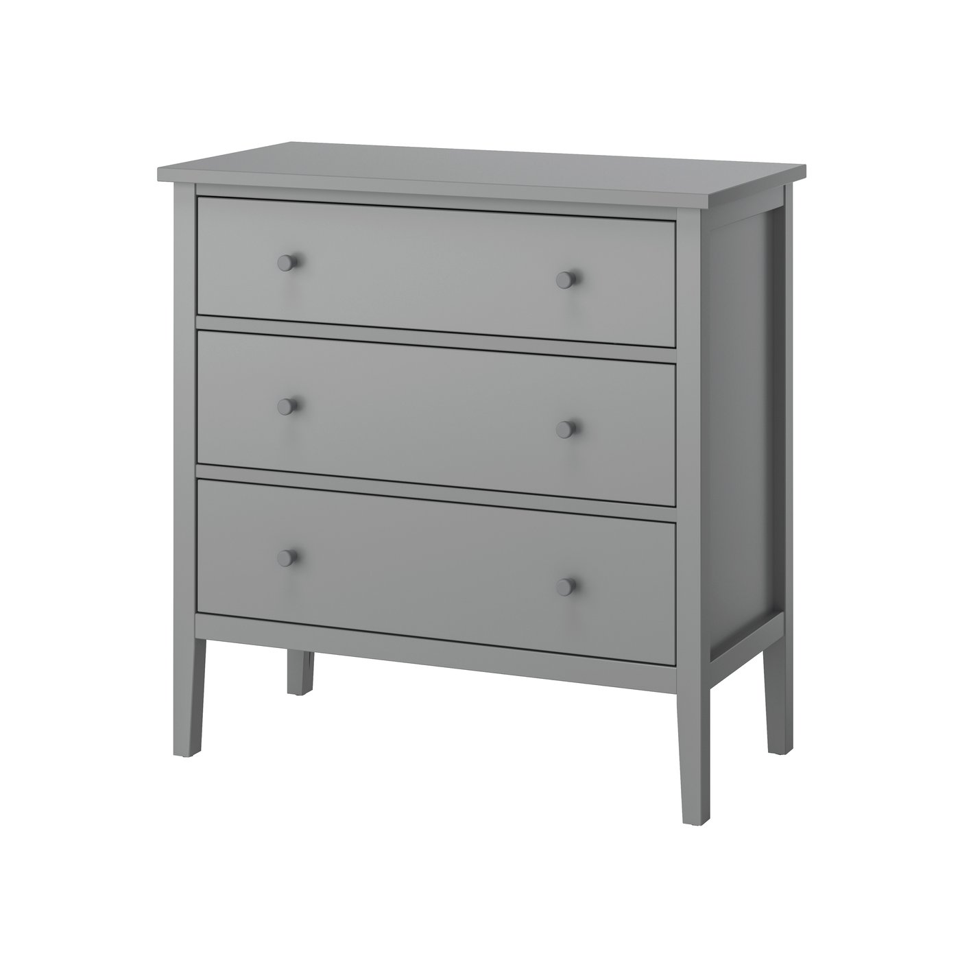 Комод с 3 ящиками, серый, 99x48x100 см