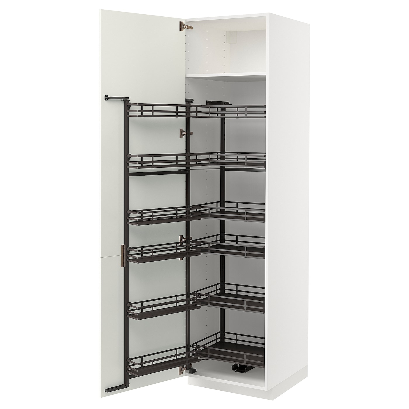 Высокий шкаф с выдвижным модулем, белый/Havstorp бежевый, 60x60x220 см