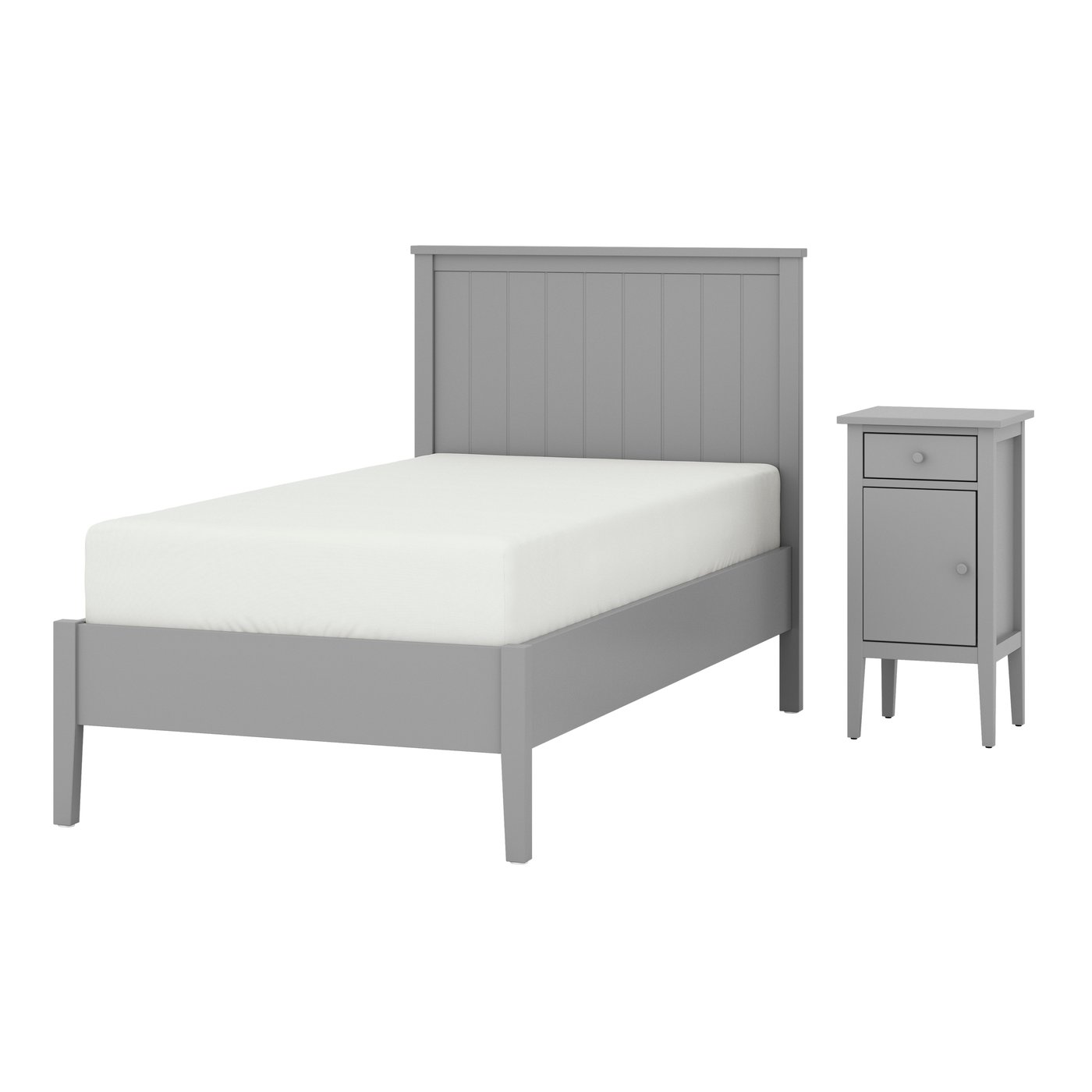 Комплект мебели для спальни,2 предм, серый, 90x200 см