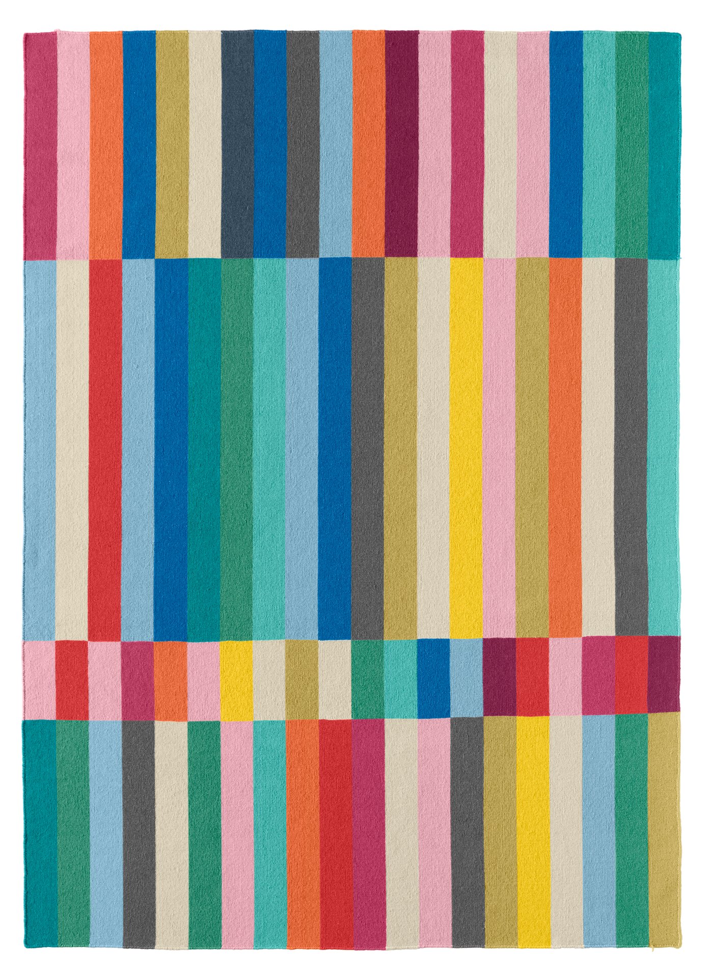 Ковер, безворсовый, ручная работа разноцветный, 170x240 см