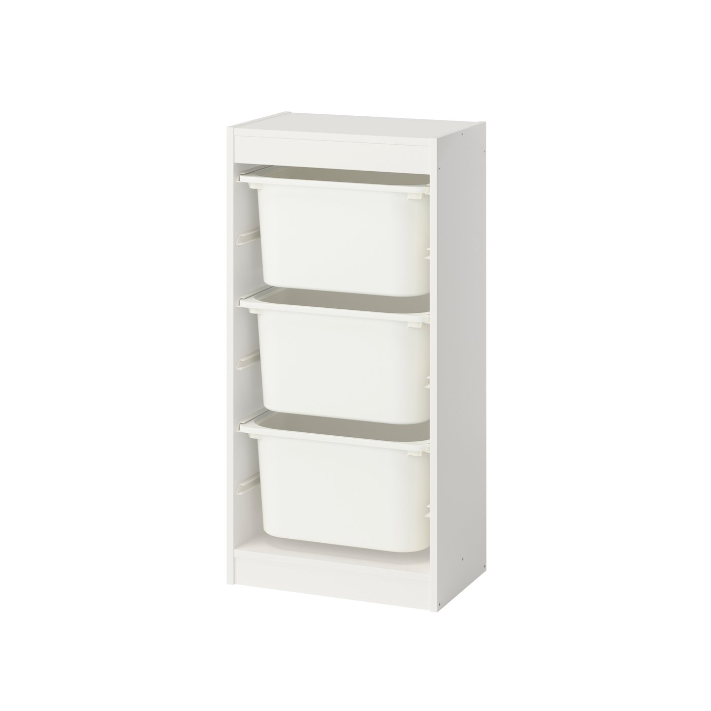 Комбинация д/хранения+контейнеры, белый/белый, 46x30x94 см