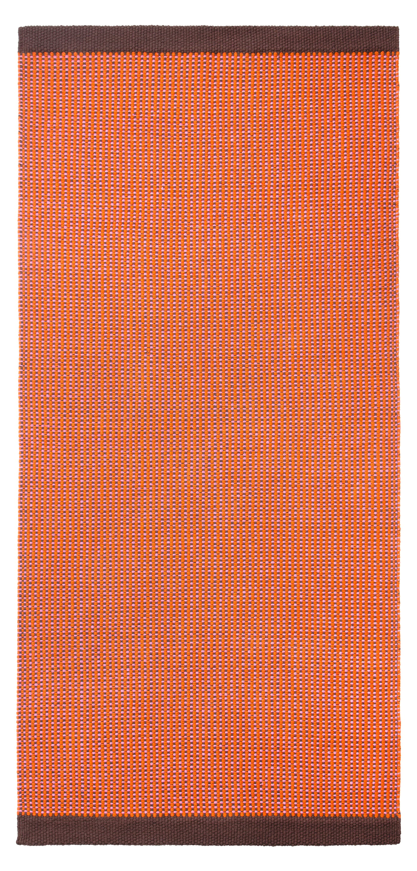 Ковер, безворсовый, светлый оранжево-розовый, 80x150 см