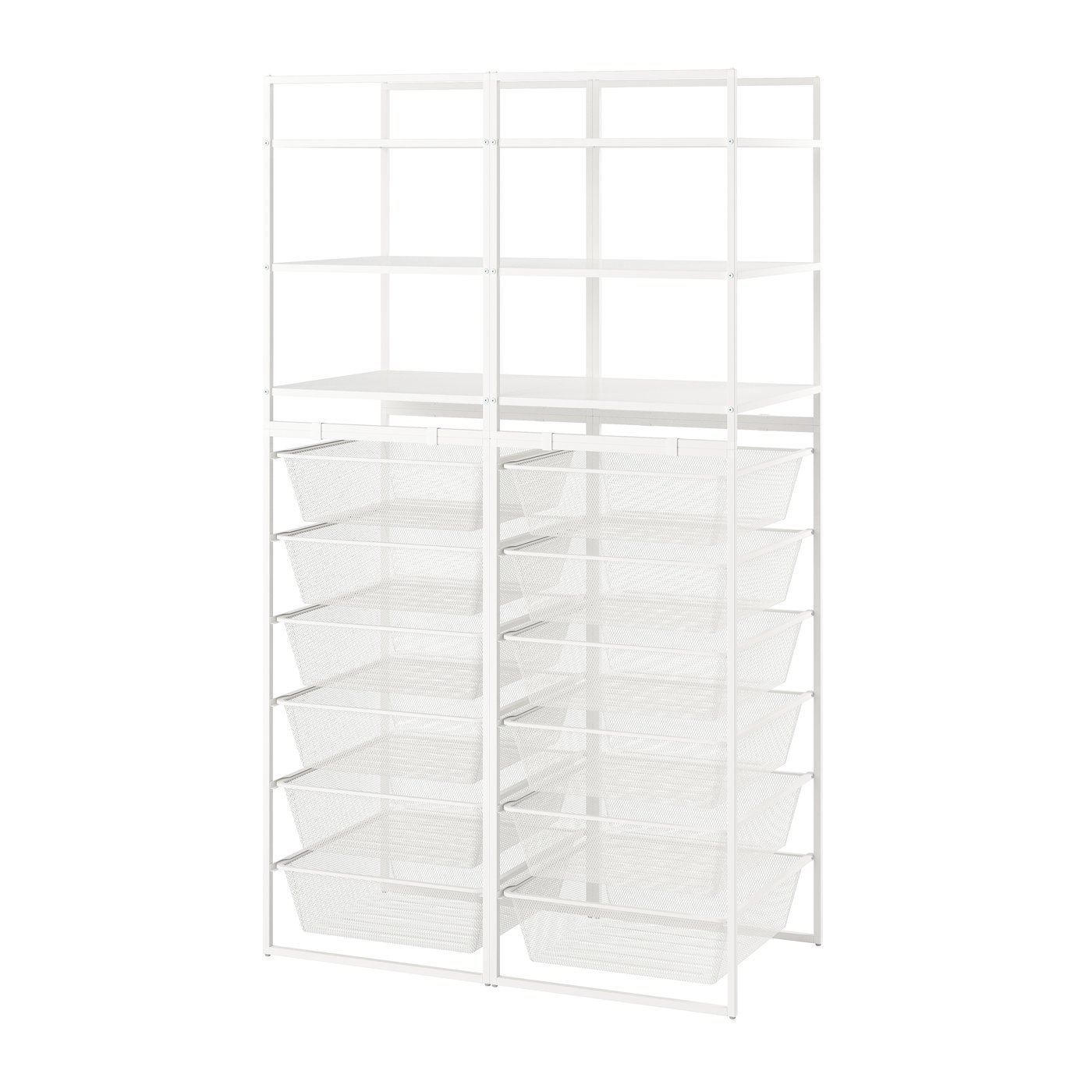 Открытая комбинация д/хранения, белый, 99x51x173 см