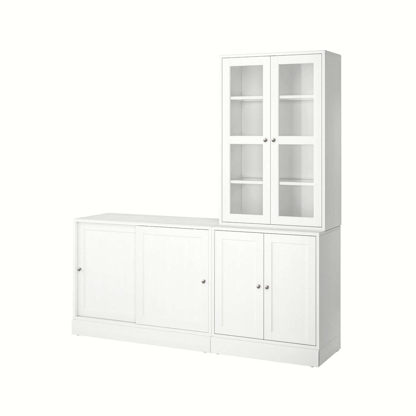 Комбинация для хран с раздв дверц, белый, 202x47x212 см