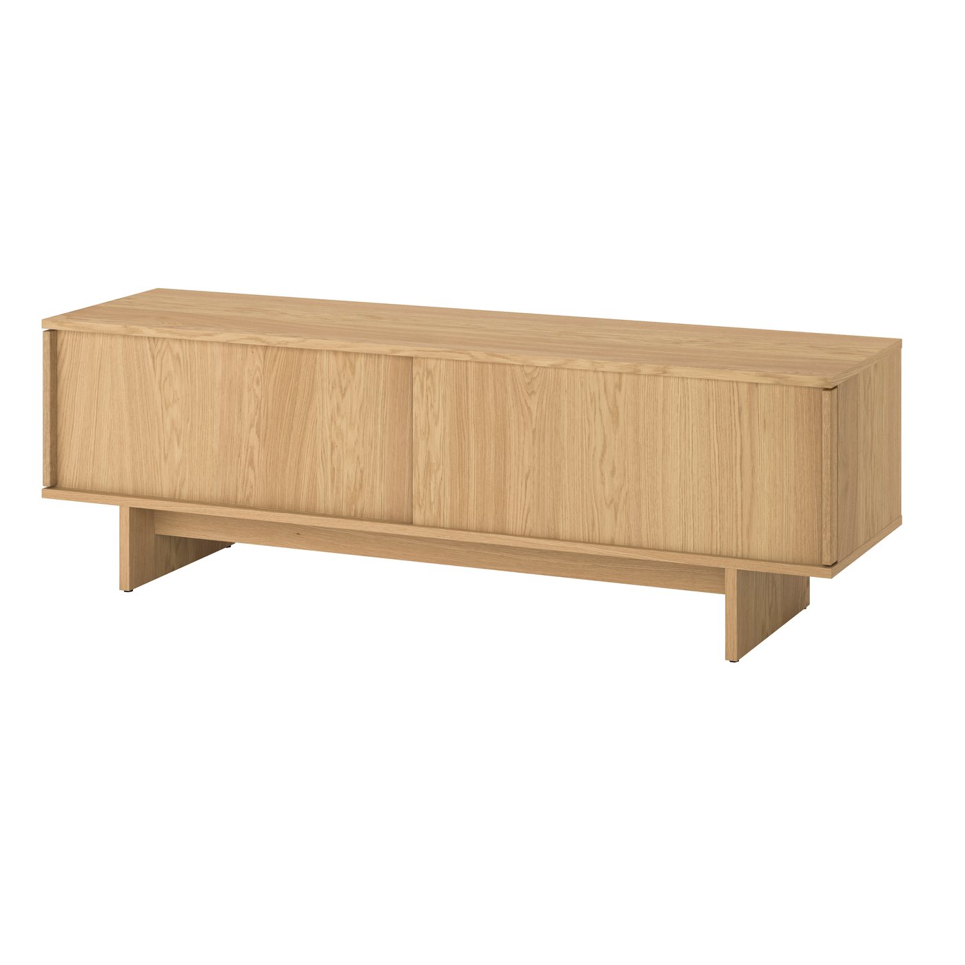 Тумба под ТВ с раздвижными дверцами, дубовый шпон, 179x42x56 см