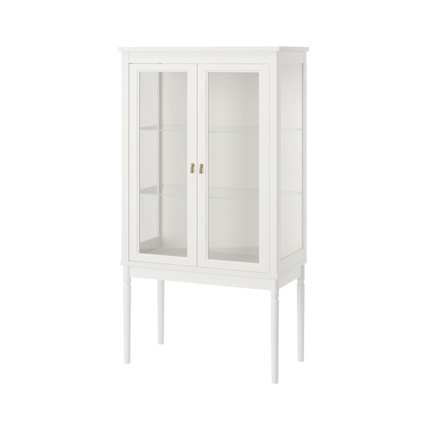 Шкаф-витрина, белый с оттенком, 87x45x161 см