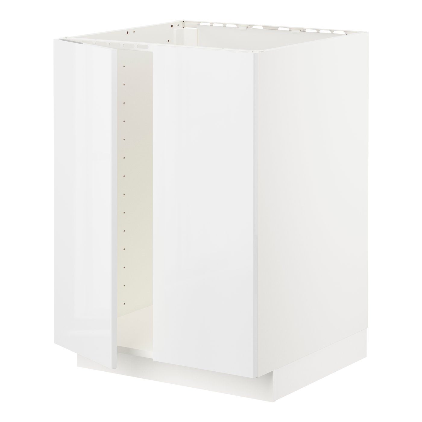 Напольный шкаф для мойки+2 двери, белый/Ringhult белый, 60x60 см