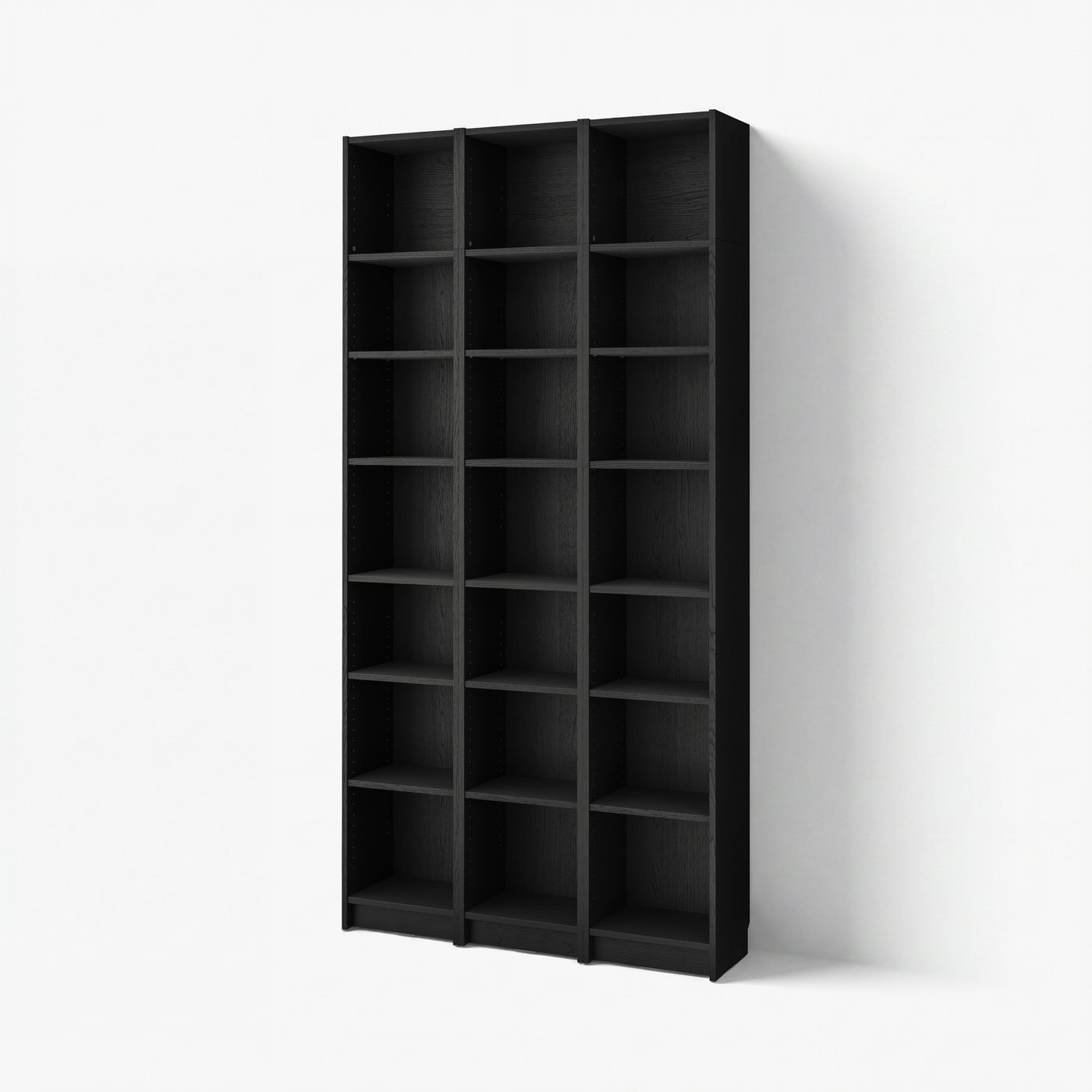 стеллаж с дополнительными модулями, черный под дуб, 120x28x237 см