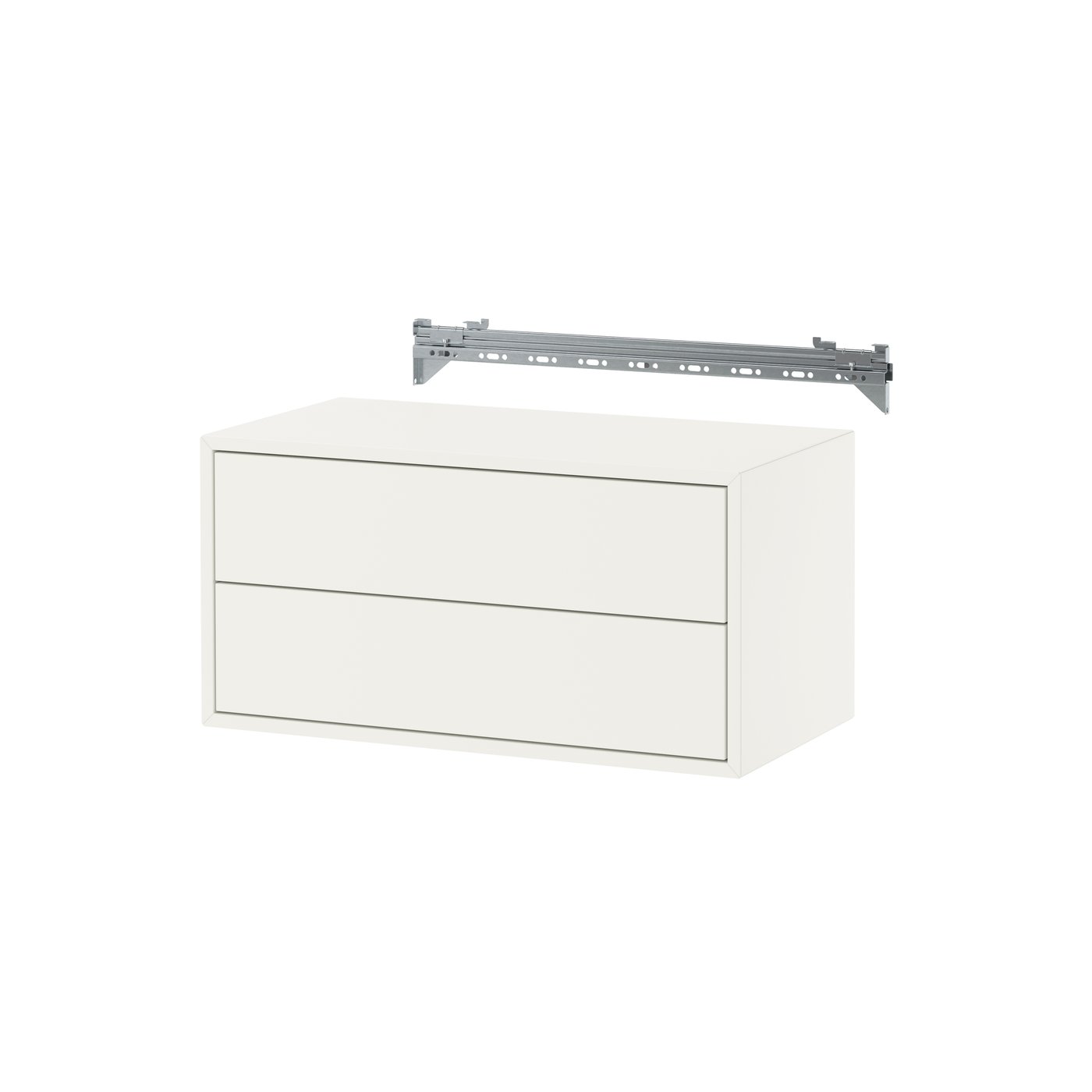 Комбинация д/хранения, с 2 ящиками/белый, 70x35x35 см