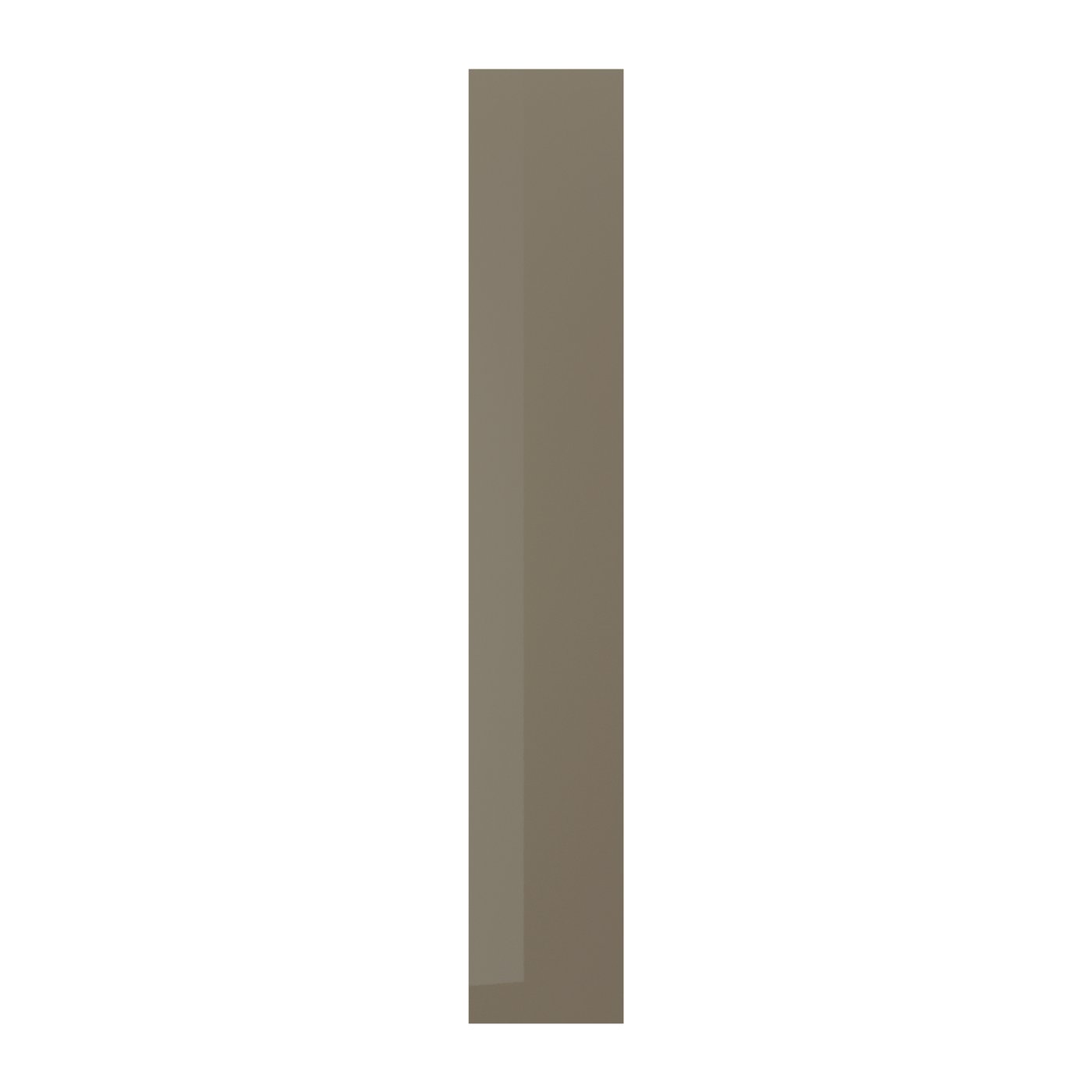 Накладная панель, глянцевый темный серо-коричневый, 39x240 см