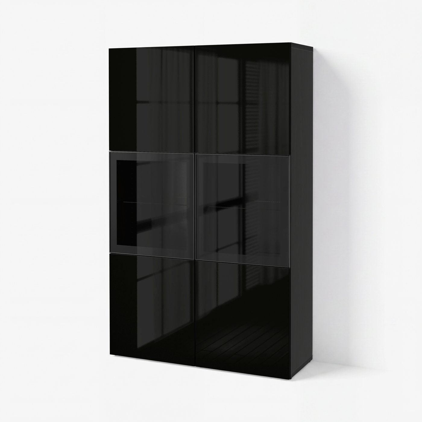 комбинация д/хранения+стекл дверц, 120x42x193 cm