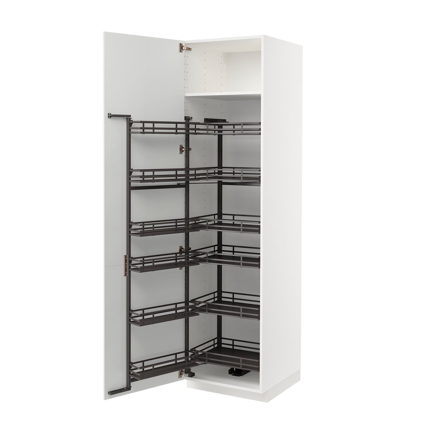 Высокий шкаф с выдвижным модулем, белый/Stensund белый, 60x60x220 см