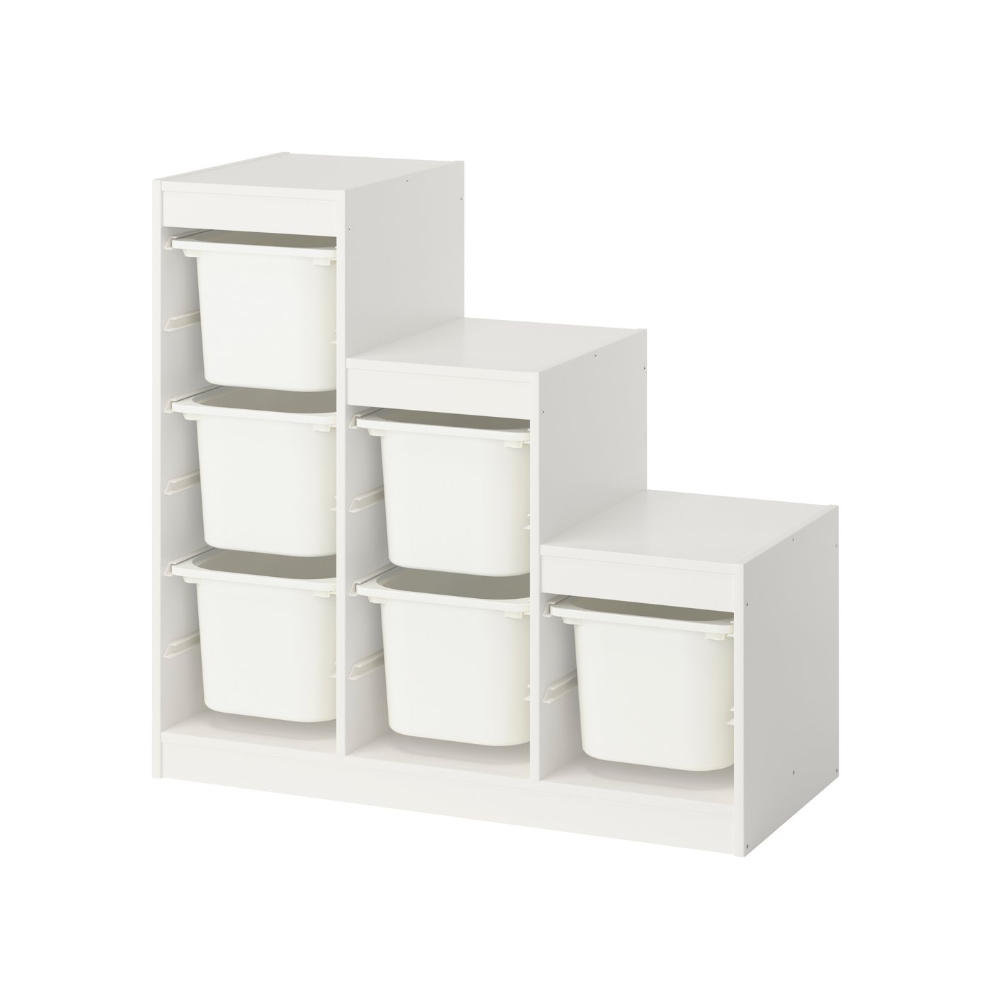 Комбинация д/хранения+контейнеры, белый/белый, 99x44x94 см