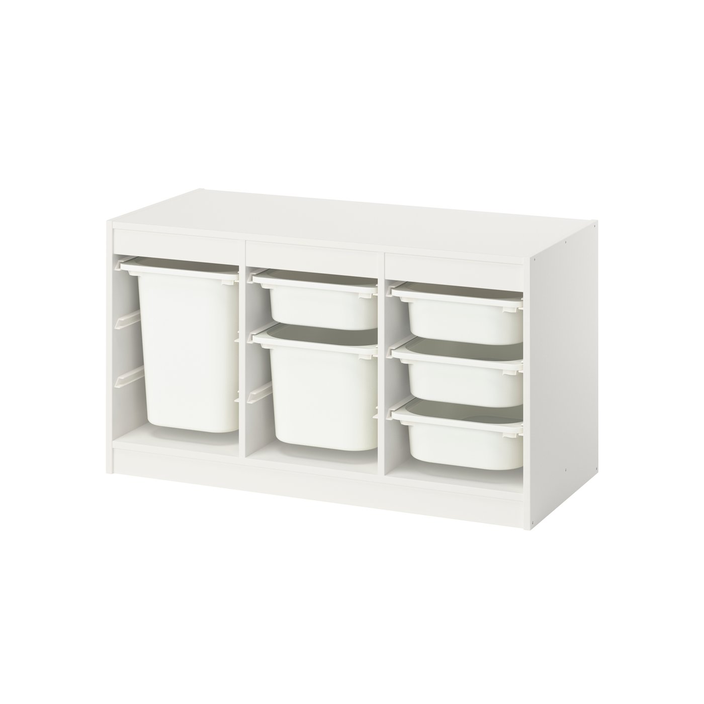 Комбинация д/хранения+контейнеры, белый/белый, 99x44x56 см