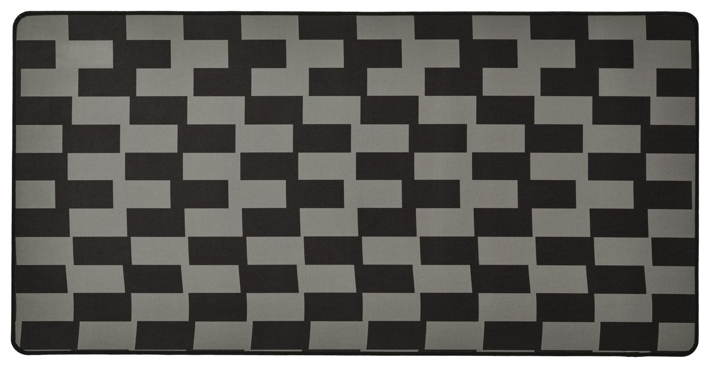 игровой коврик для мыши, черный/серый с рисунком, 40x80 см
