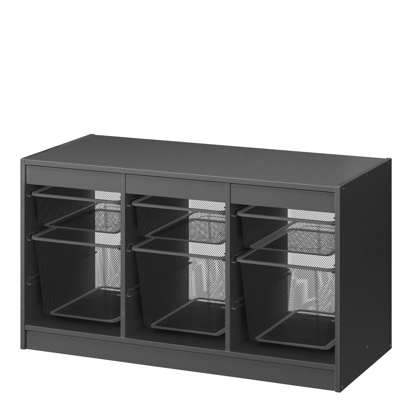 комбинация д/хранения+контейнеры, серый/темно-серый, 99x44x56 см