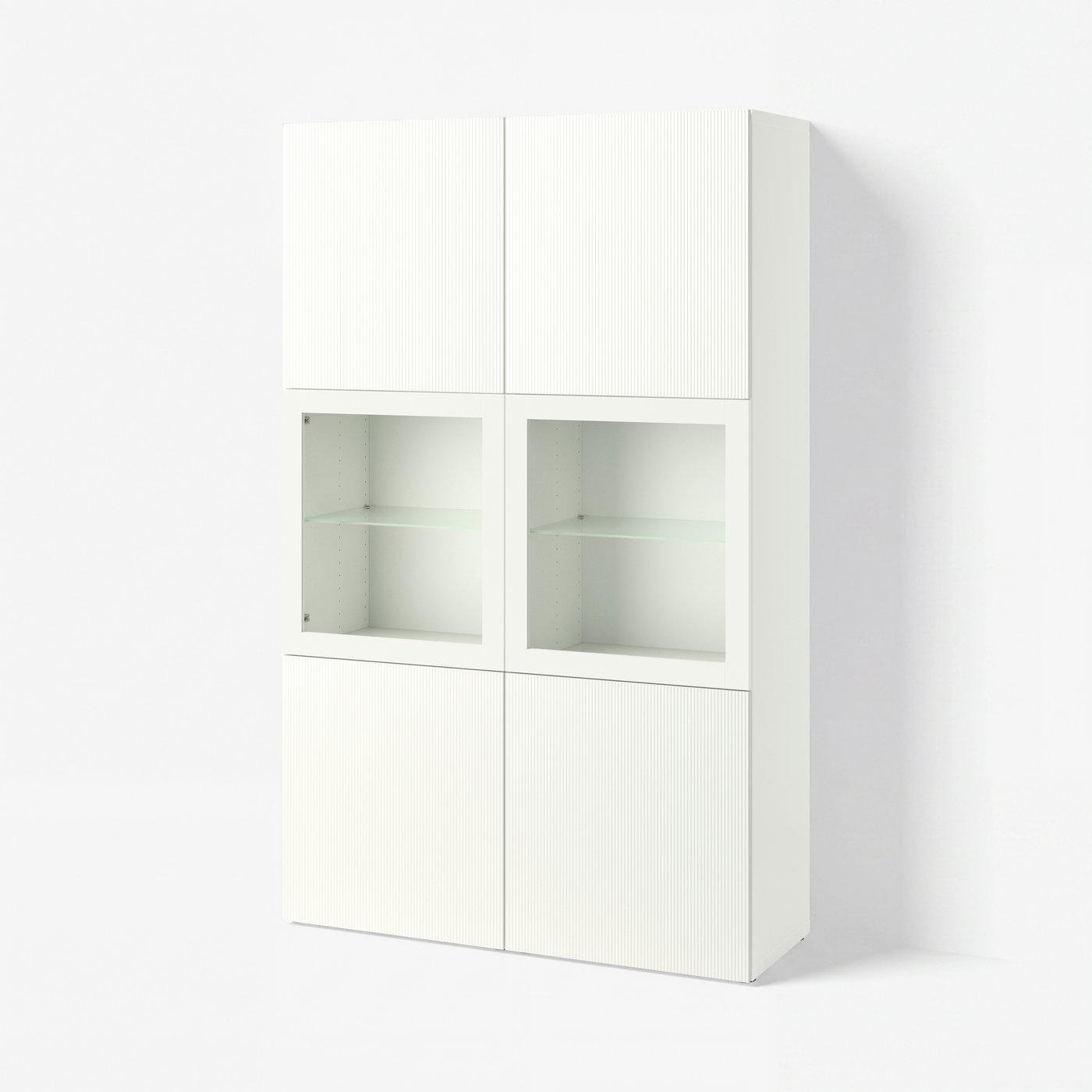 комбинация д/хранения+стекл дверц, белый/Förvaltare белый, 120x42x193 см