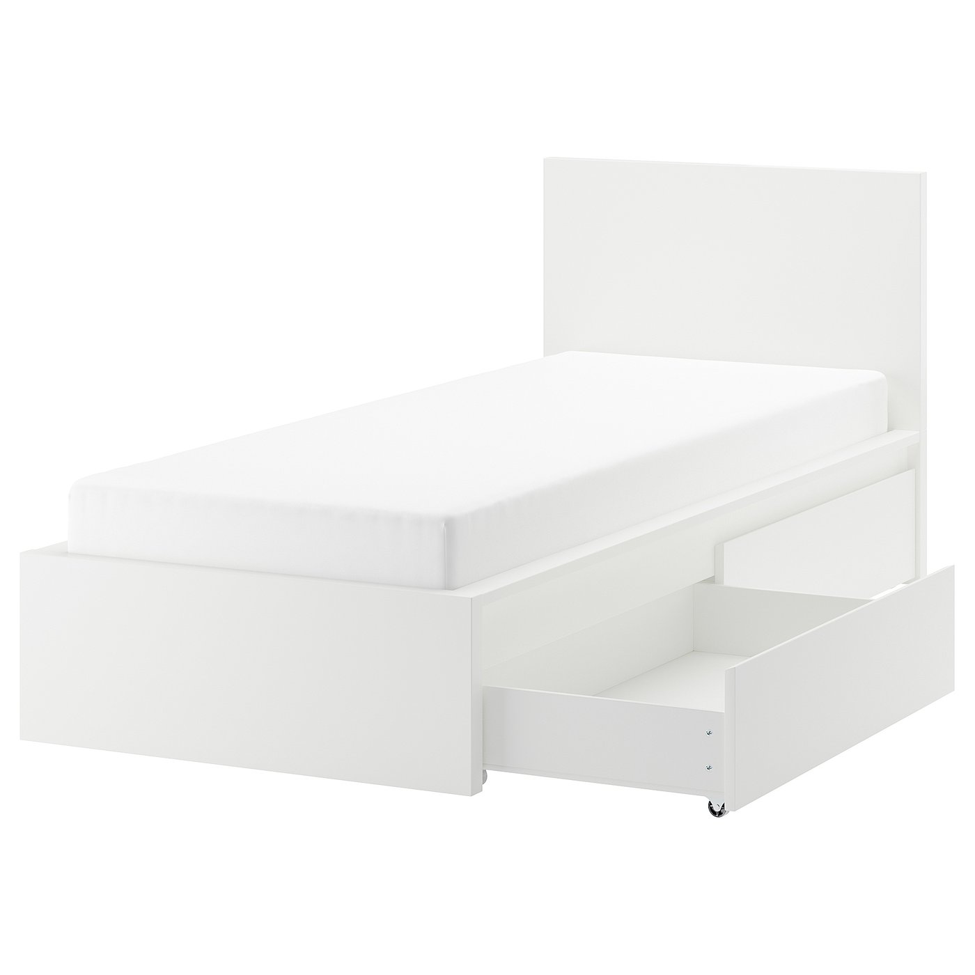 каркас кровати+2 кроватных ящика, белый, 90x200 см