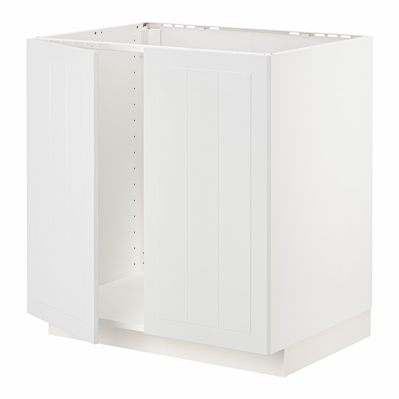Напольный шкаф для мойки+2 двери, белый/Stensund белый, 80x60 см