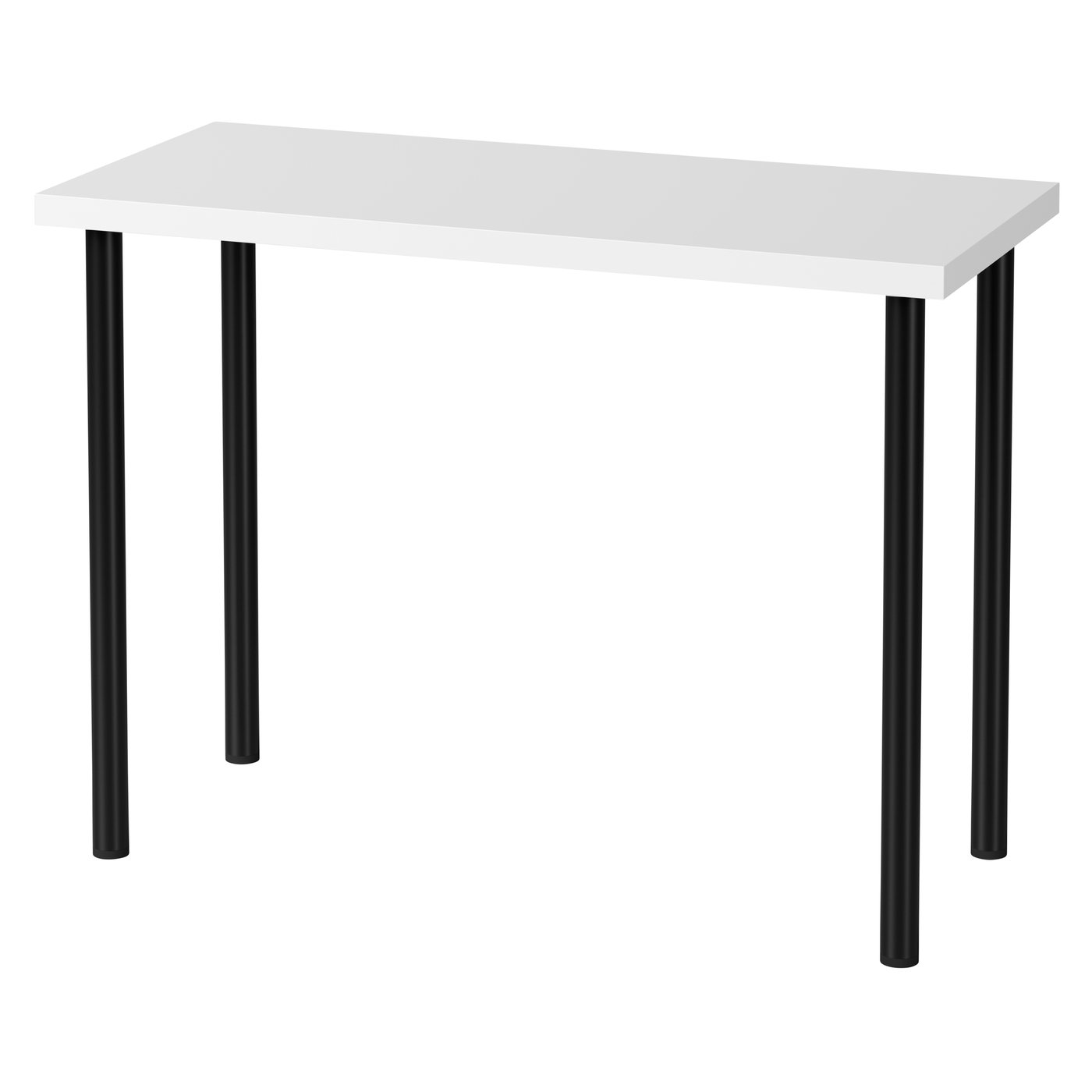 Стол, белый/чёрный, 100x45 см