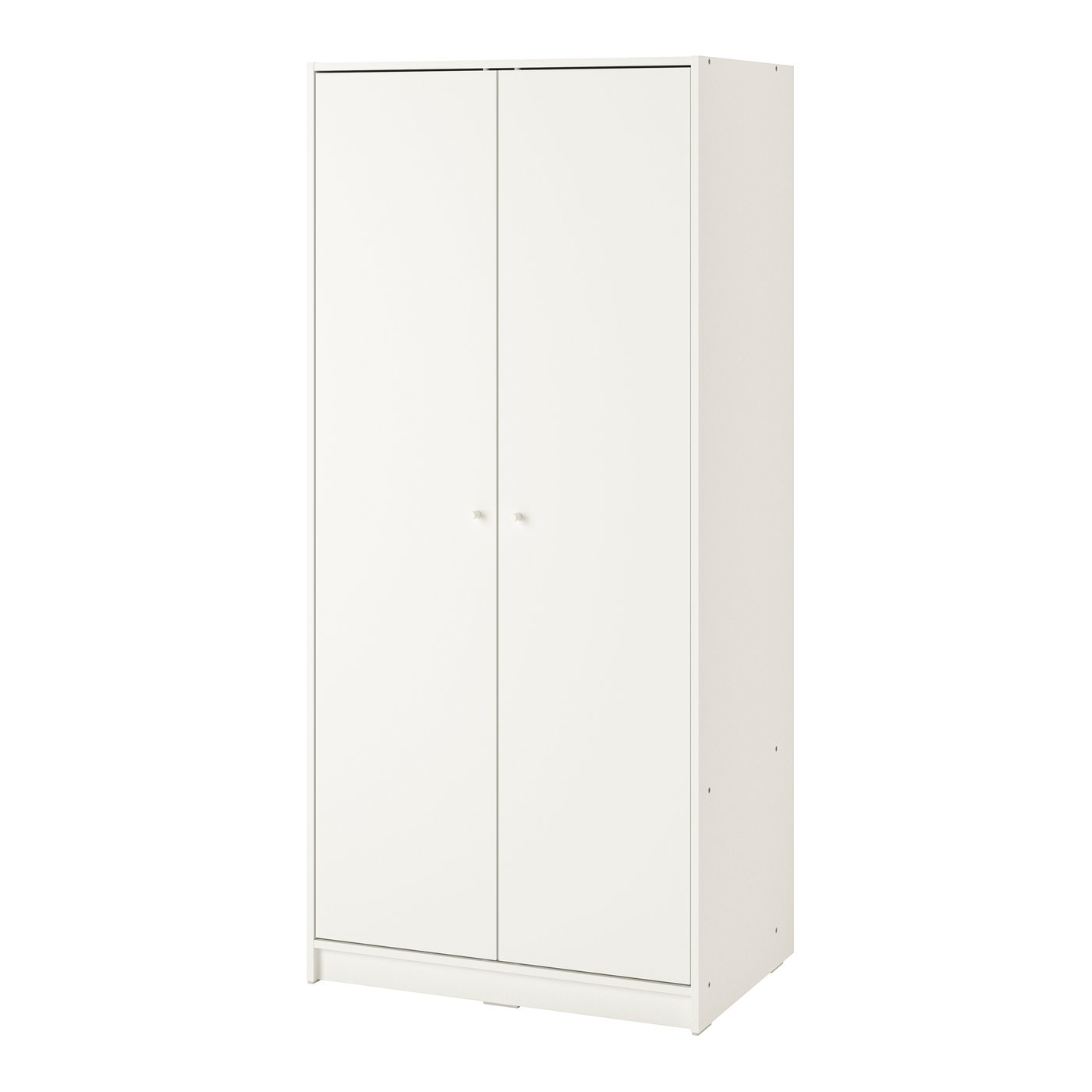Гардероб 2-дверный, белый, 79x55x176 см