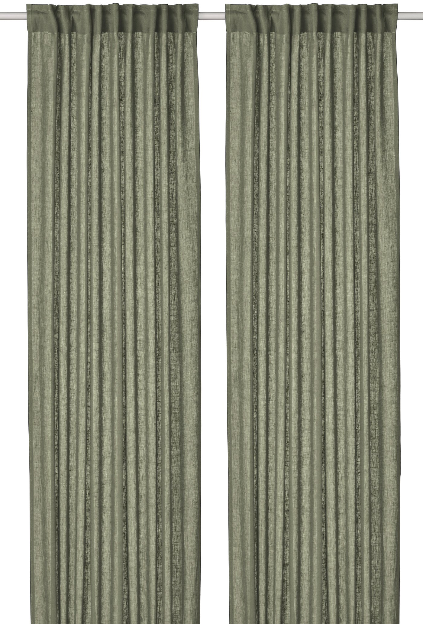 гардины, 2 шт., серо-зеленый, 145x300 см