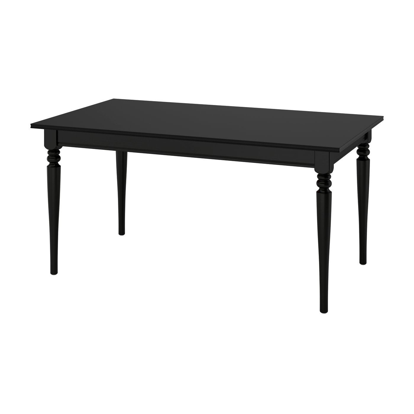 Раздвижной стол, чёрный, 155/215x87 см