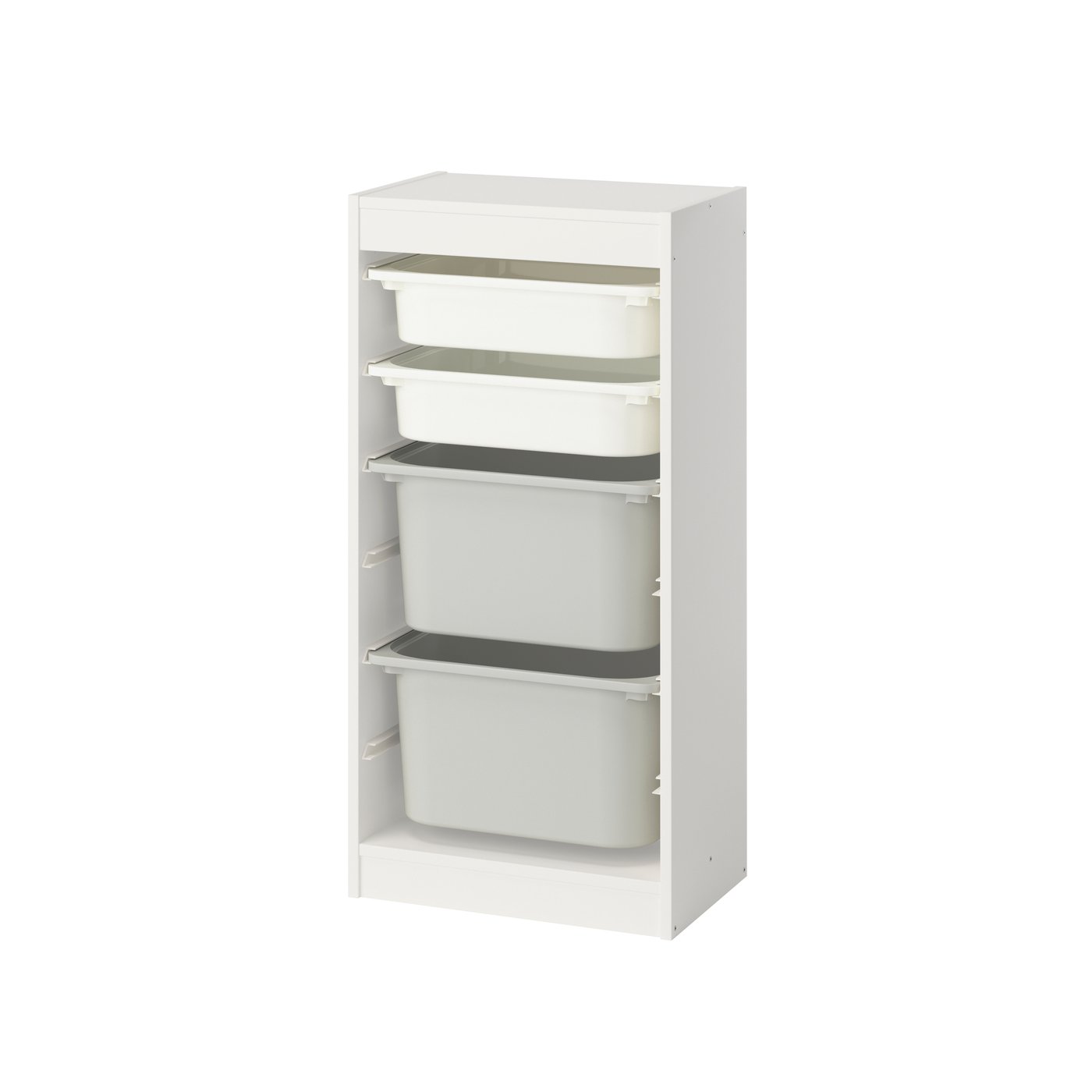 Комбинация д/хранения+контейнеры, белый белый/серый, 46x30x94 см