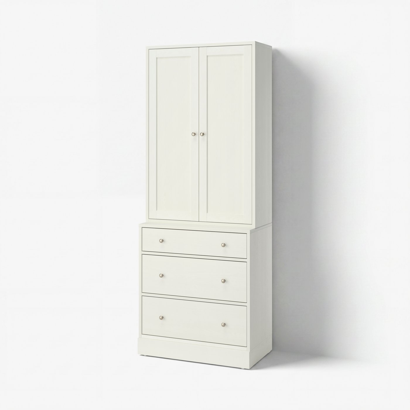 Комбинация для хранения с ящиками, белый, 81x47x212 см