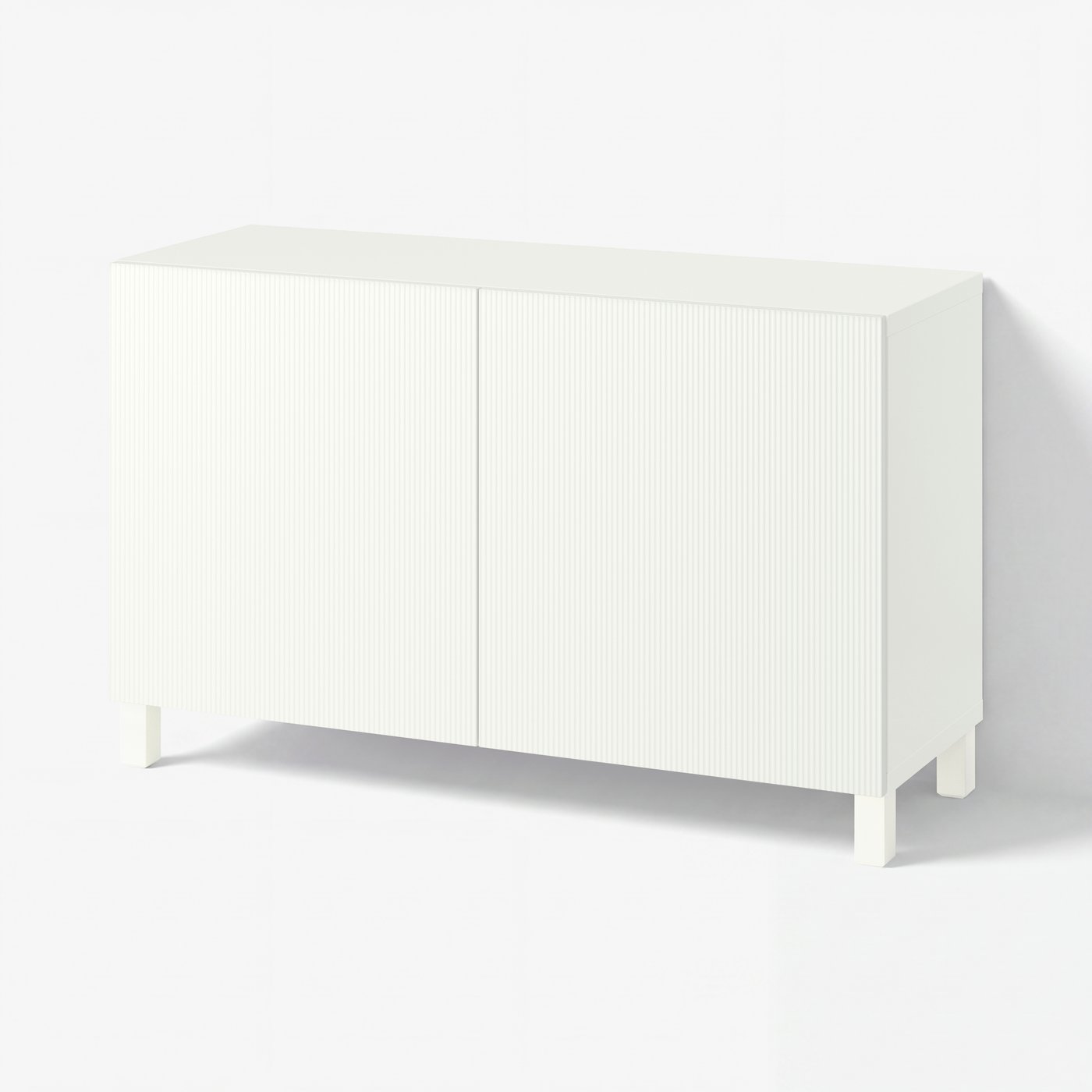 комбинация для хранения с дверцами, Förvaltare белый/Stubbarp белый, 120x42x74 см