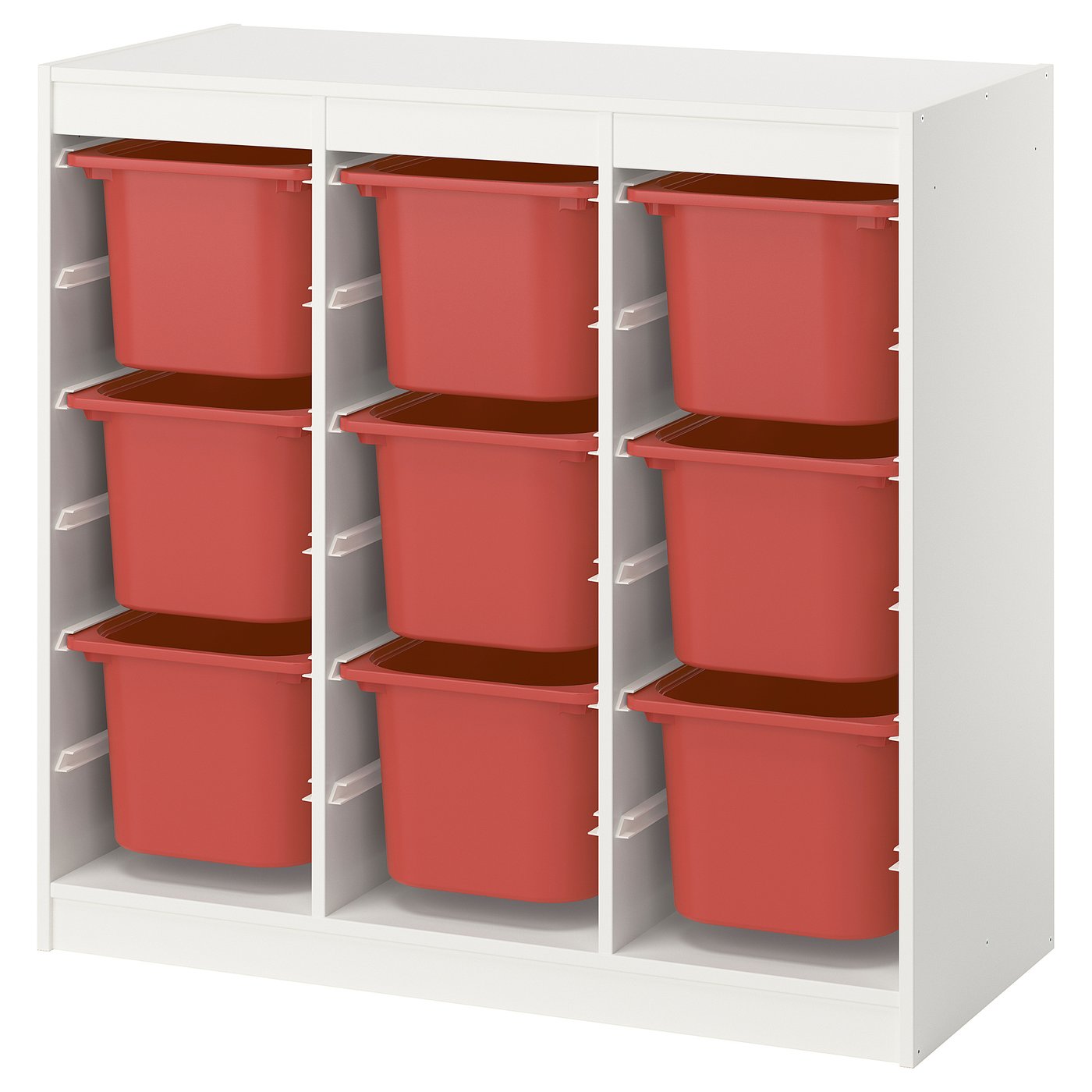 Комбинация д/хранения+контейнеры, ширма/белый красный, 99x44x94 см