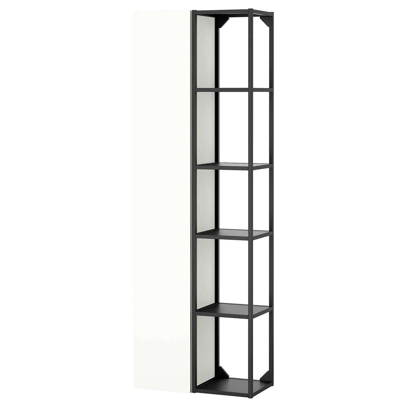 Комбинация д/хранения, антрацит/белый, 60x32x180 см