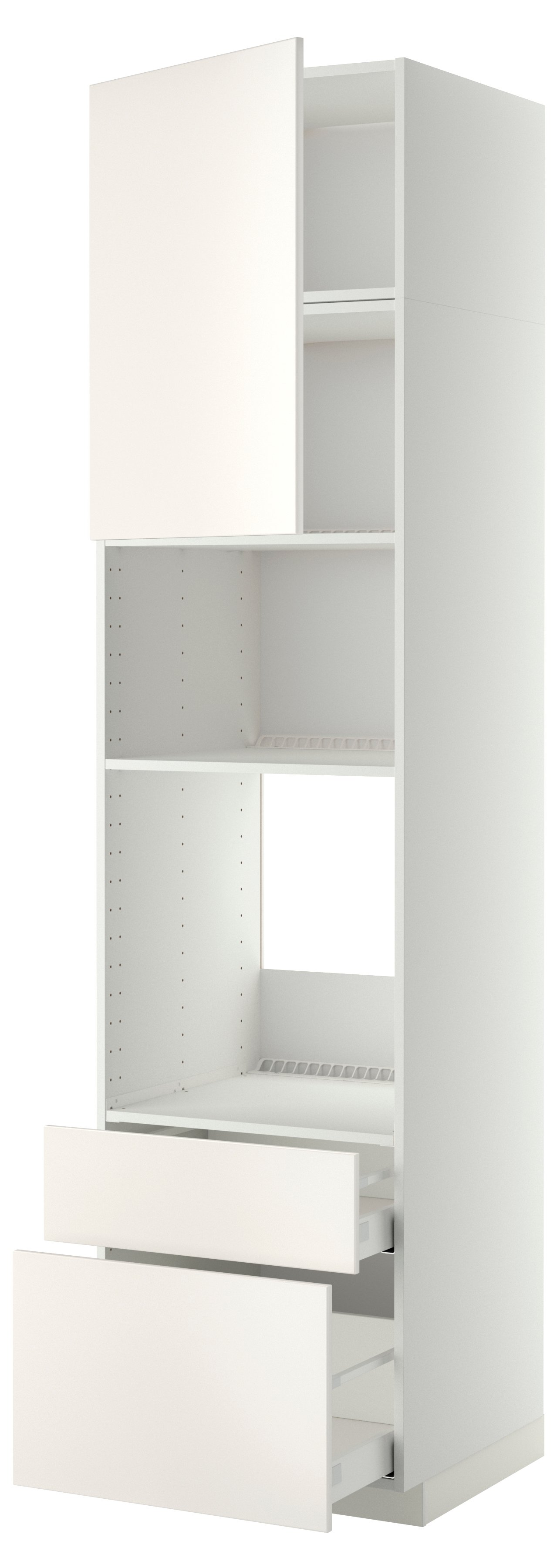 высок шкаф д/духовки/СВЧ/дверца/2ящ, 60x60x240 cm