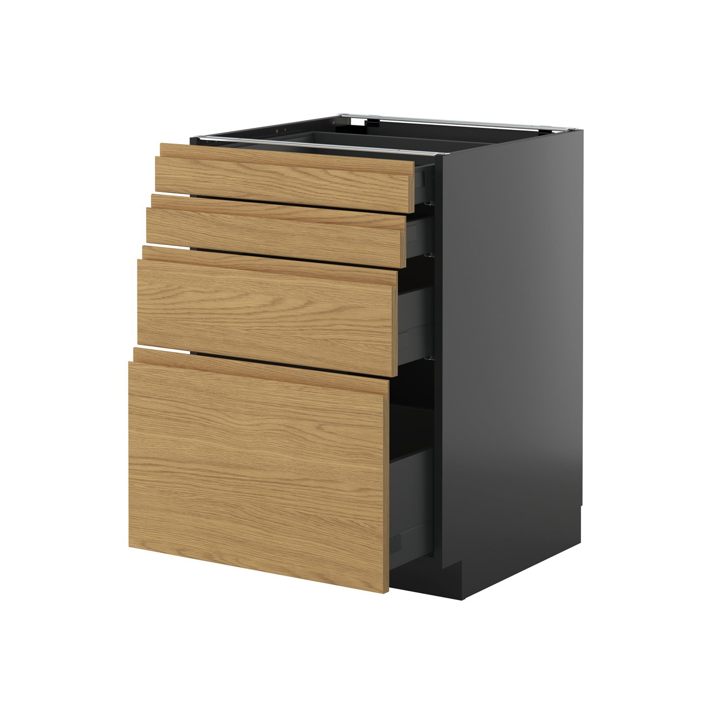Напольный шкаф 4 фасада/4 ящика