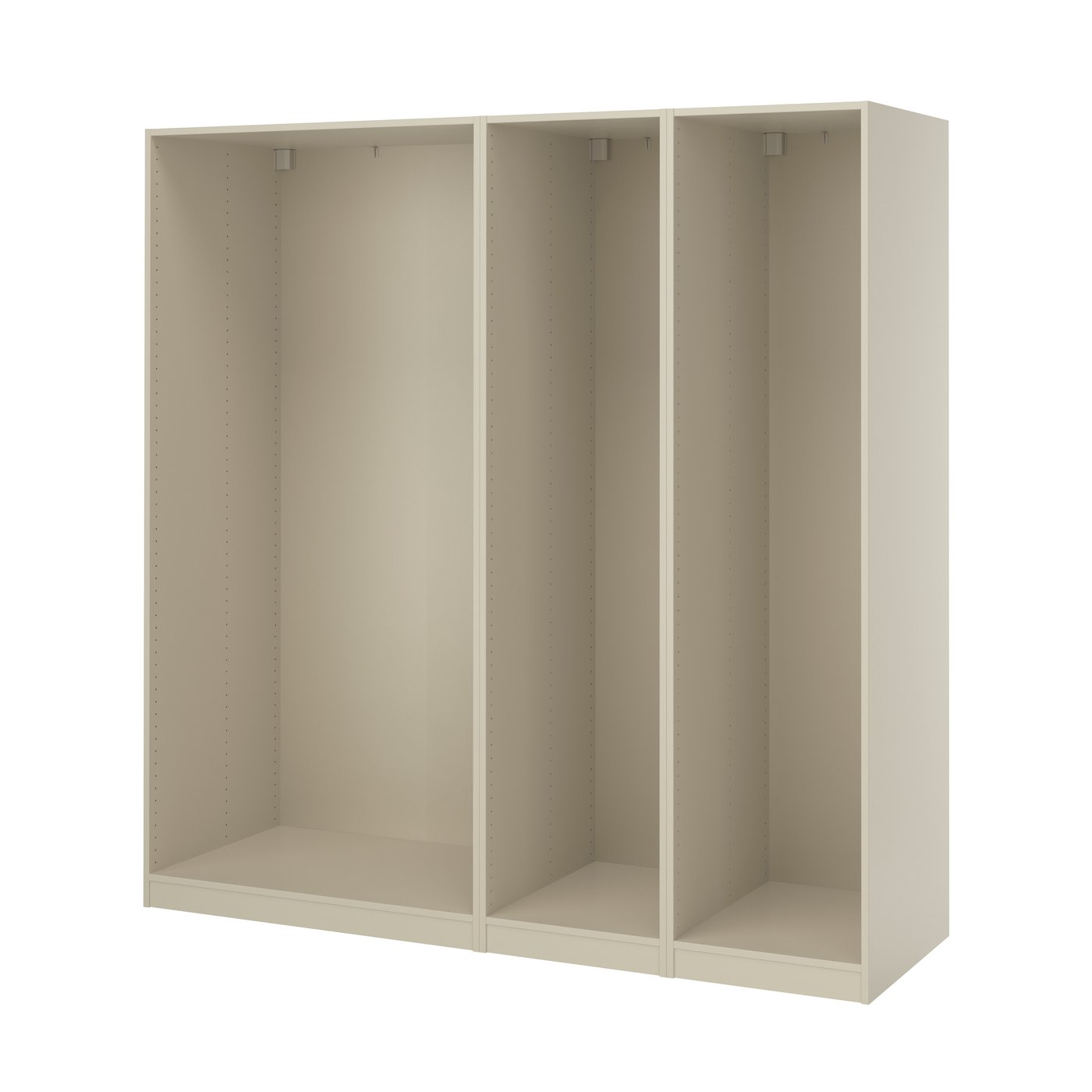 3 каркаса гардеробов, серо-бежевый, 200x58x201 см