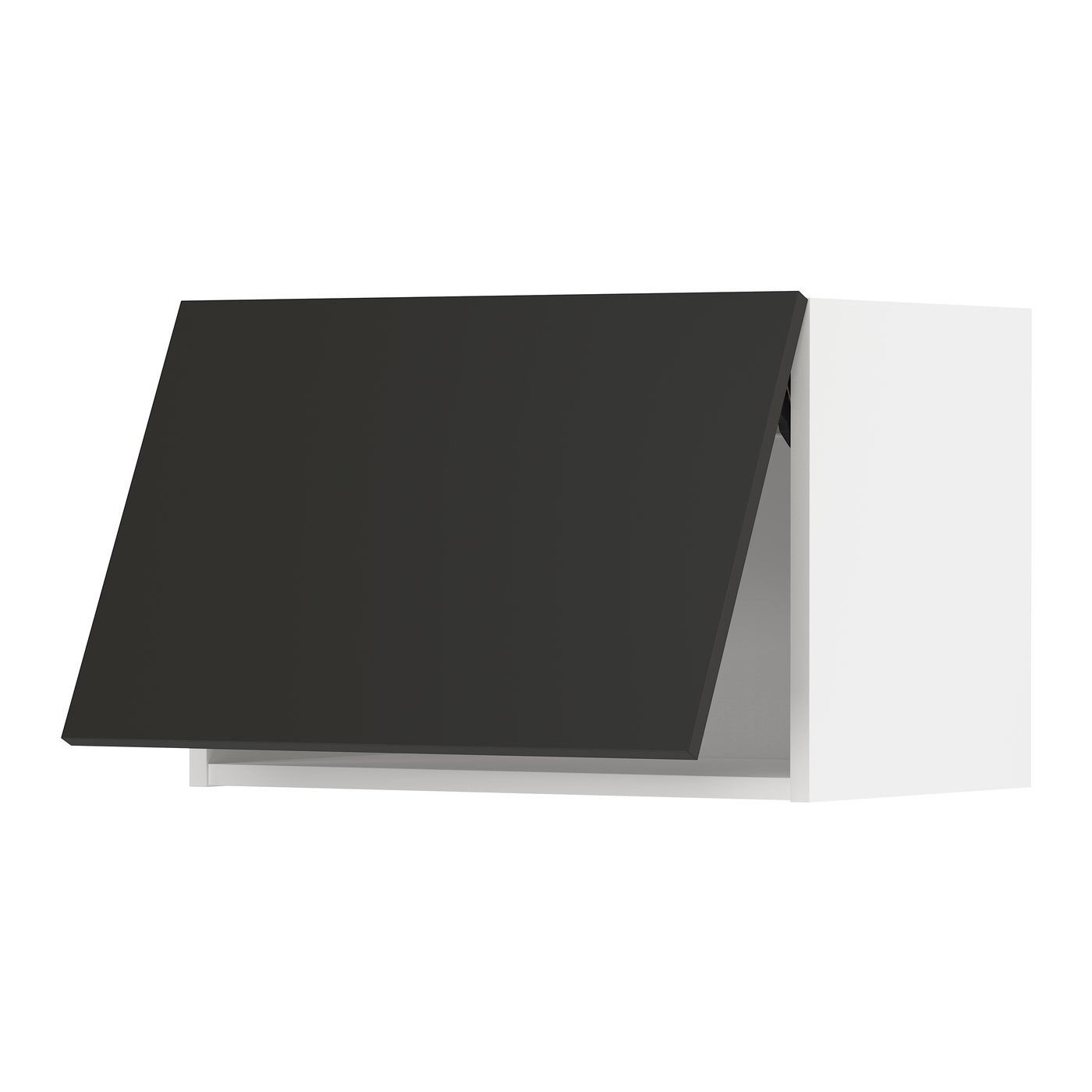 Горизонтальный навесной шкаф, белый/Nickebo матовый антрацит, 60x40 см