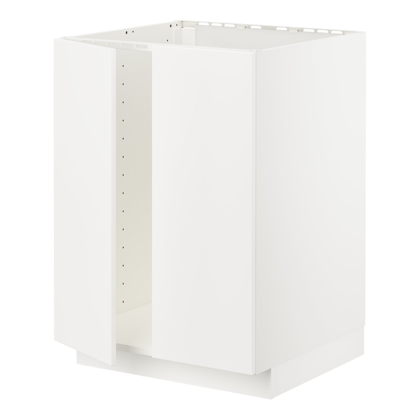 Напольный шкаф для мойки+2 двери, белый/Veddinge белый, 60x60 см