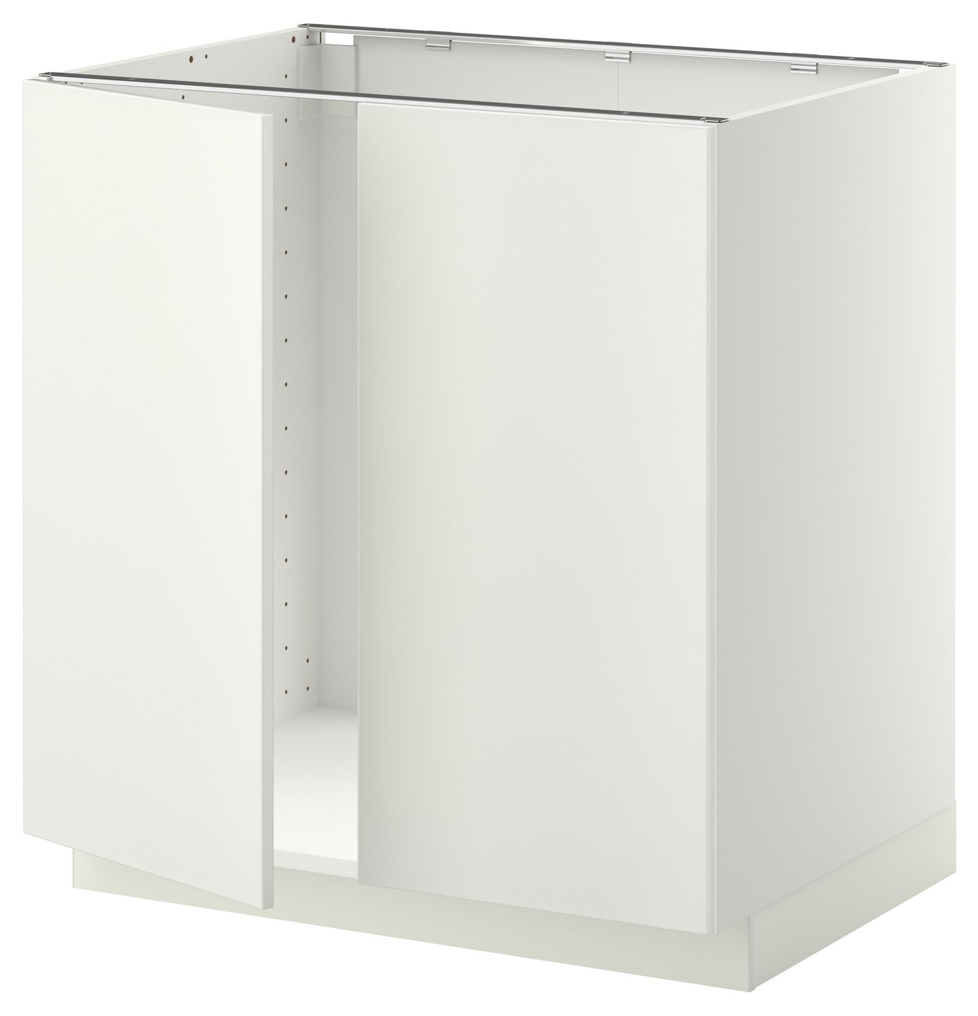 Напольный шкаф для мойки+2 двери, белый/Veddinge белый, 80x60 см
